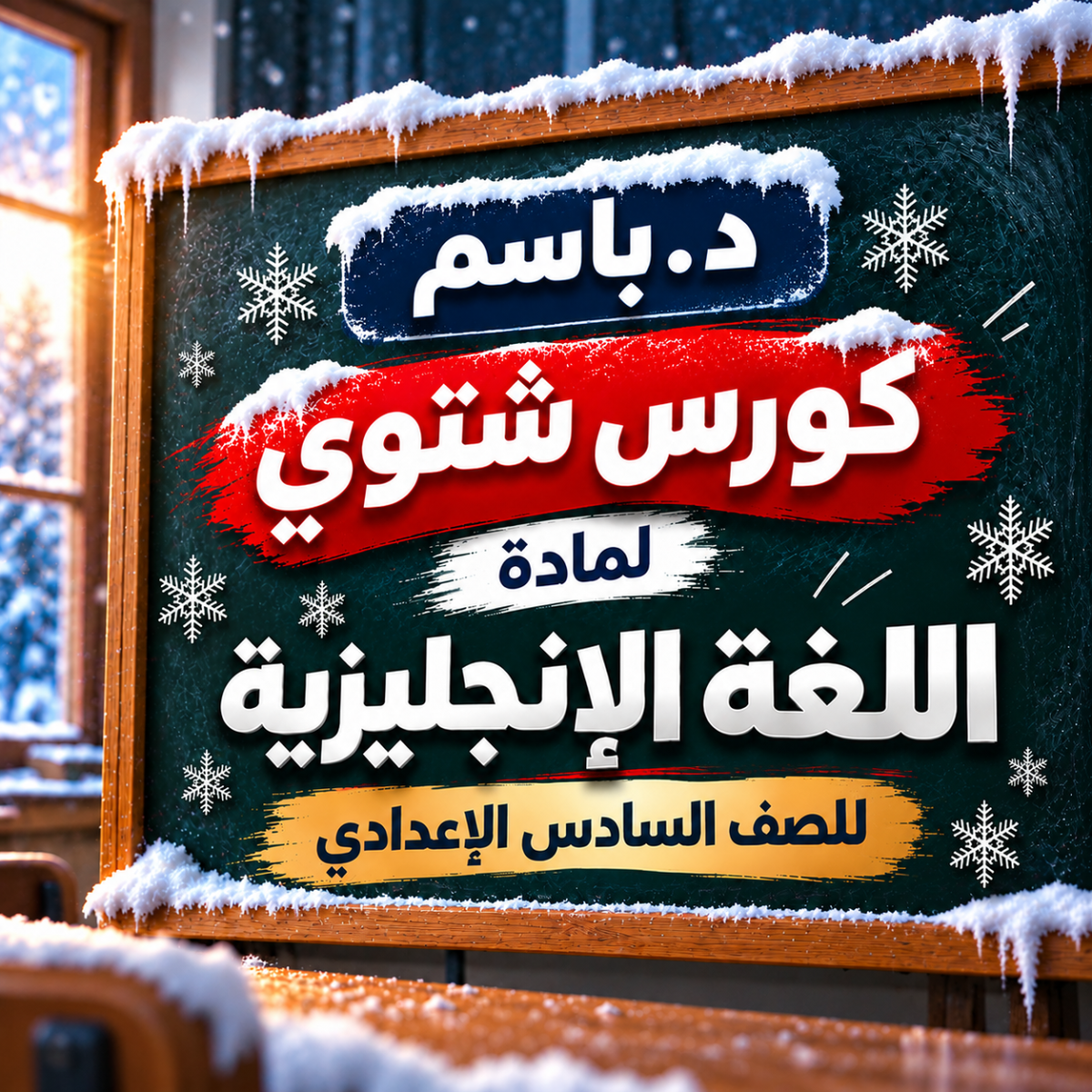 الكورس الشتوي الحضوري لمادة اللغة الإنجليزية – الصف السادس الإعدادي.
