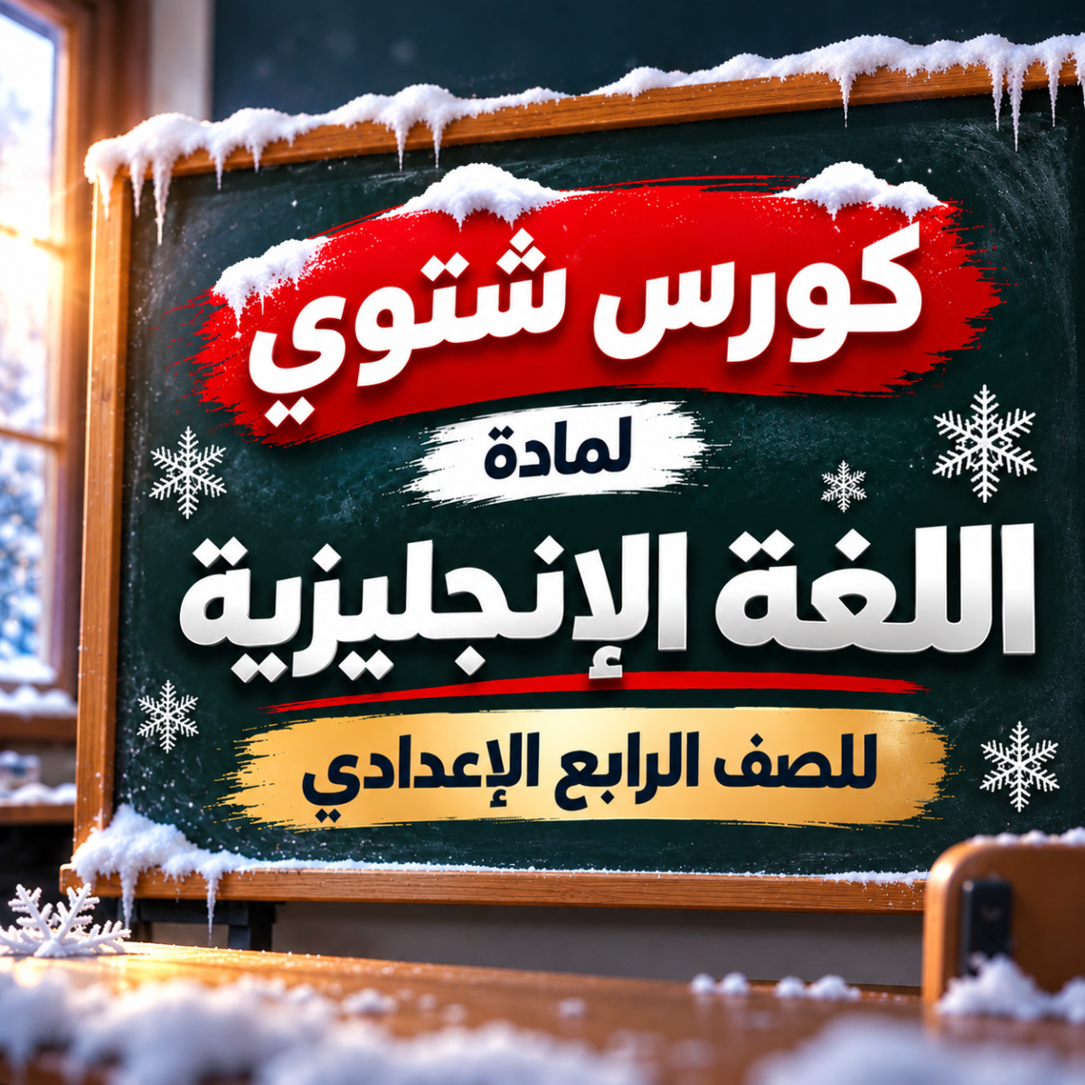 الكورس الشتوي الحضوري لمادة اللغة الإنجليزية – الرابع الإعدادي